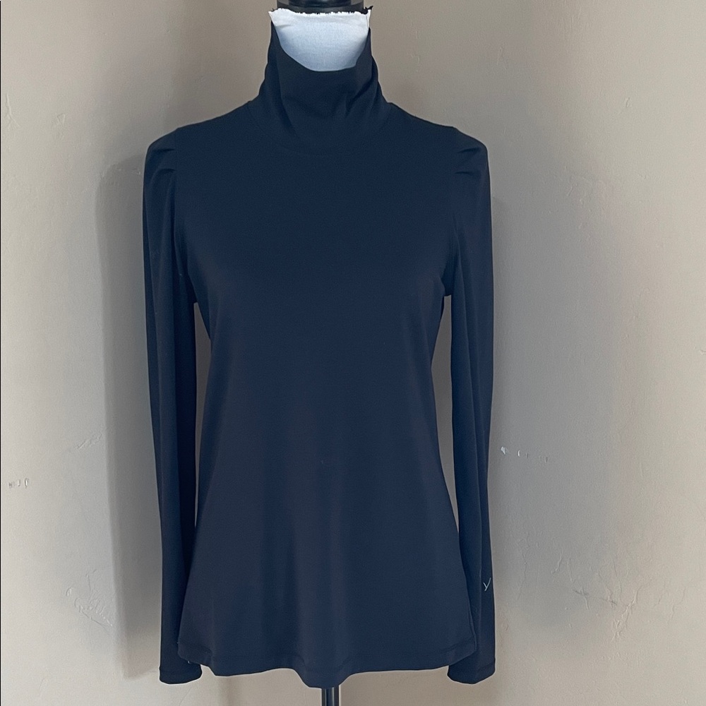 Indyeva Turtleneck Long Sleeve Top, Black, Size Medium